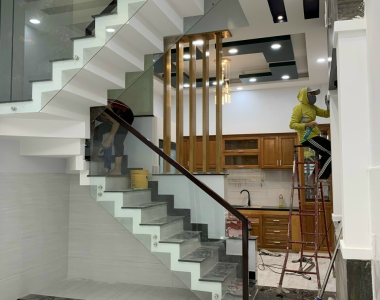 Cầu thang kính cường lực cao cấp Ngãi Giao